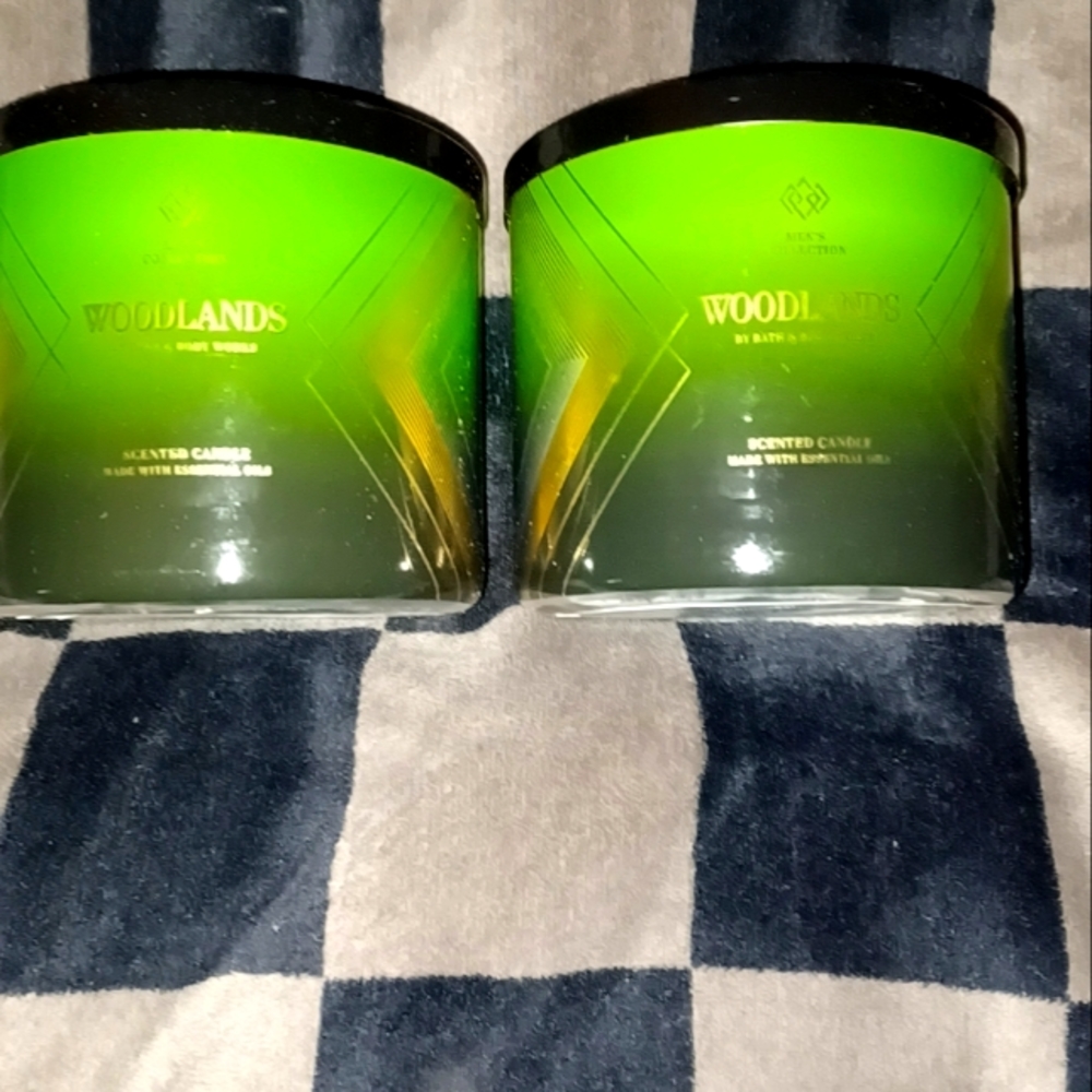 2 BBW 3 WICK CANDLES WOODLANDS